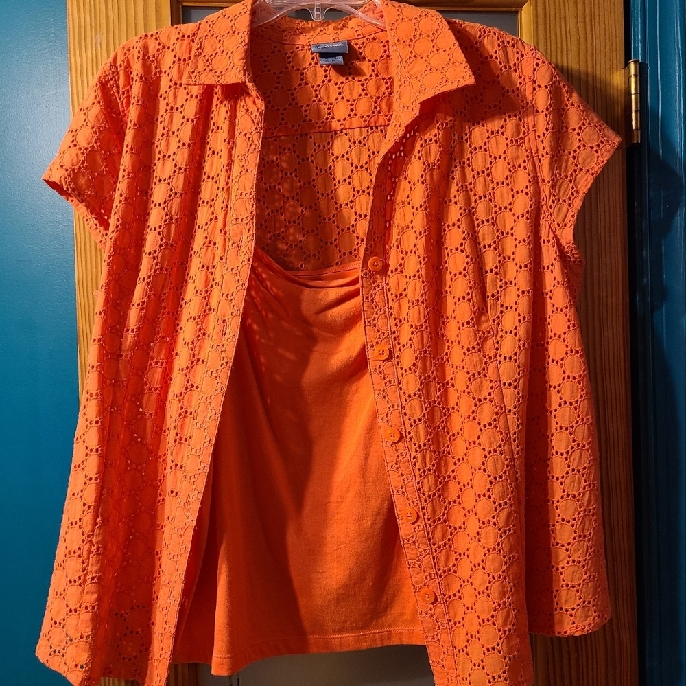 Classic Elements XL button down shirt orange